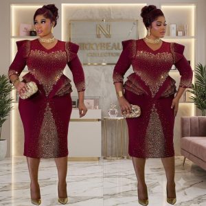 The Empress Crystal-Embellished Peplum Dress