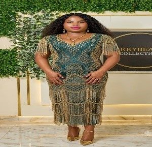 Empress Gold Fringe Embellished Luxury Gown