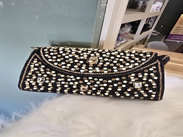 The Pearl & Crystal Embellished Evening Clutch - Image 2