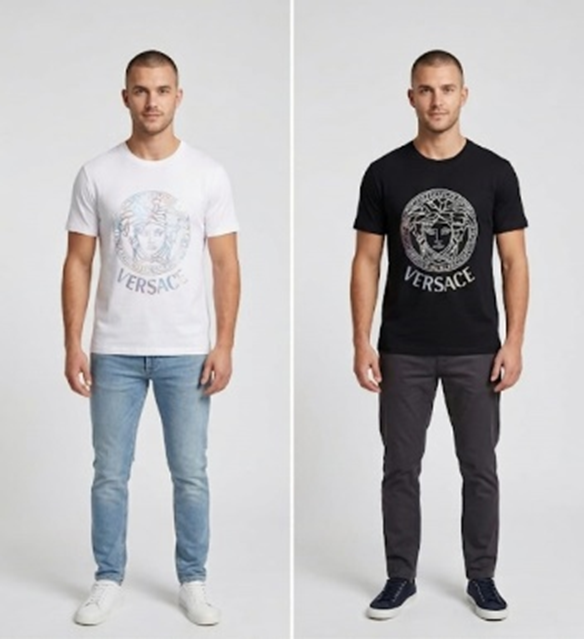 Versace Medusa Head Holographic Logo T-shirt (YZCP 1568) - Image 2