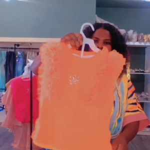 Channel-Themed Ruffle Top & Shorts Set